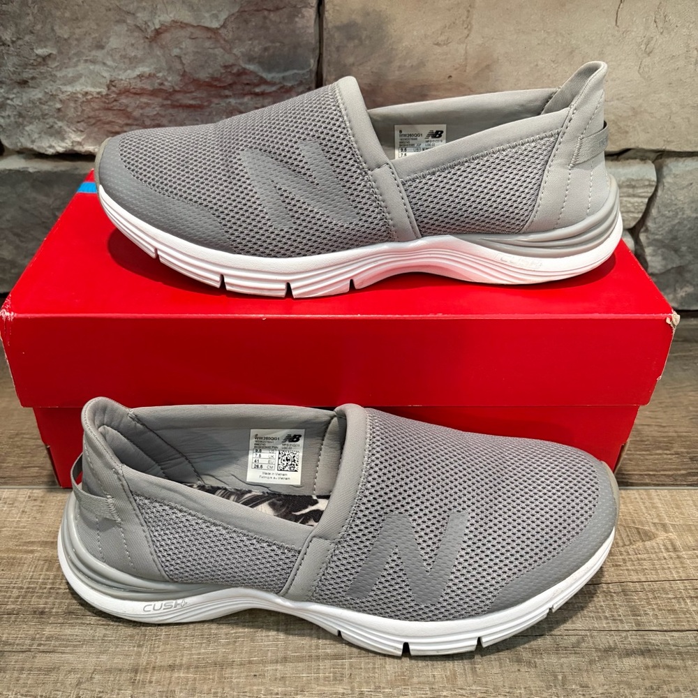 New Balance Light Grey Women’s Slip On Sneaker, Size 9.5